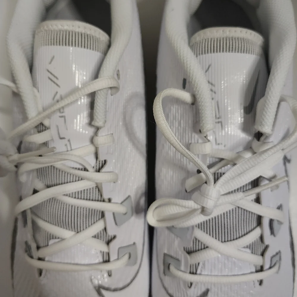 Nike White Silver Vapor Edge Speed 360 2 Football Cleats Men's Size 16 New